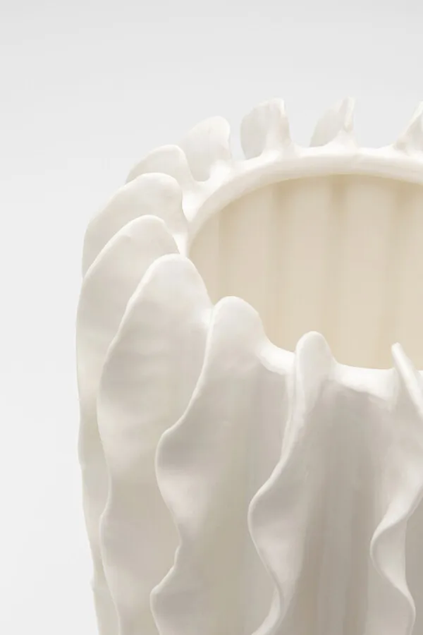 Wazon z porcelany VIENTO 26 cm - biały
