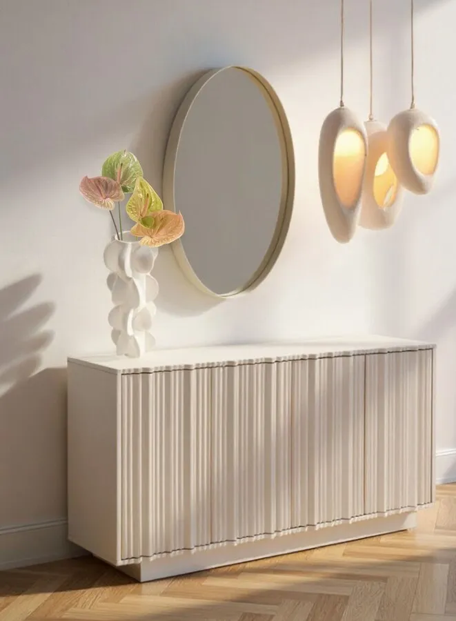 Wazon z porcelany VIENTO 35 cm - biały