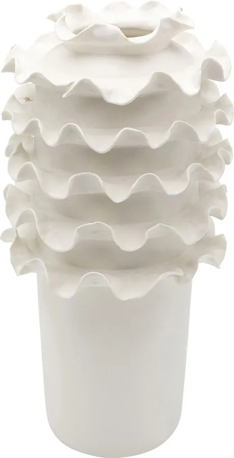 Wazon z porcelany VIENTO 39 cm - biały