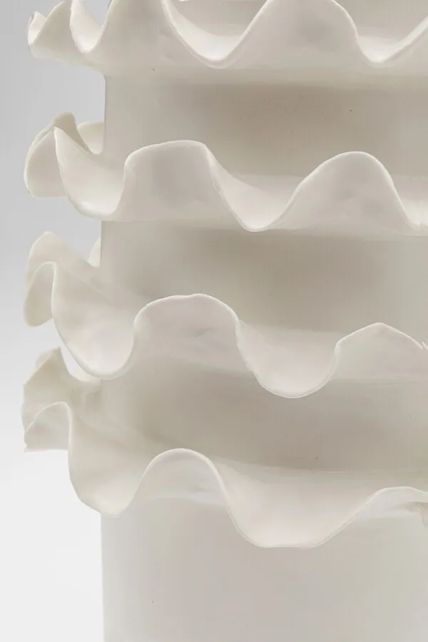 Wazon z porcelany VIENTO 39 cm - biały