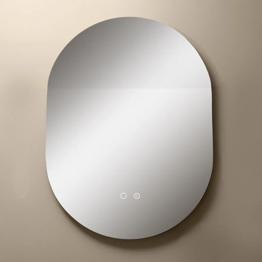 Lustro owalne z podświetlanym rantem LED D3002 - lustrzany