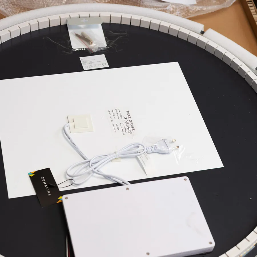 Lustro okrągłe z podświetleniem LED D3004-80 - lustrzany