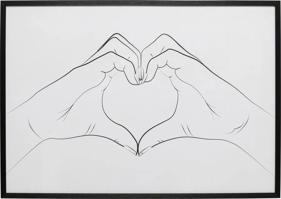 Obraz w ramie HEART HANDS 103x73