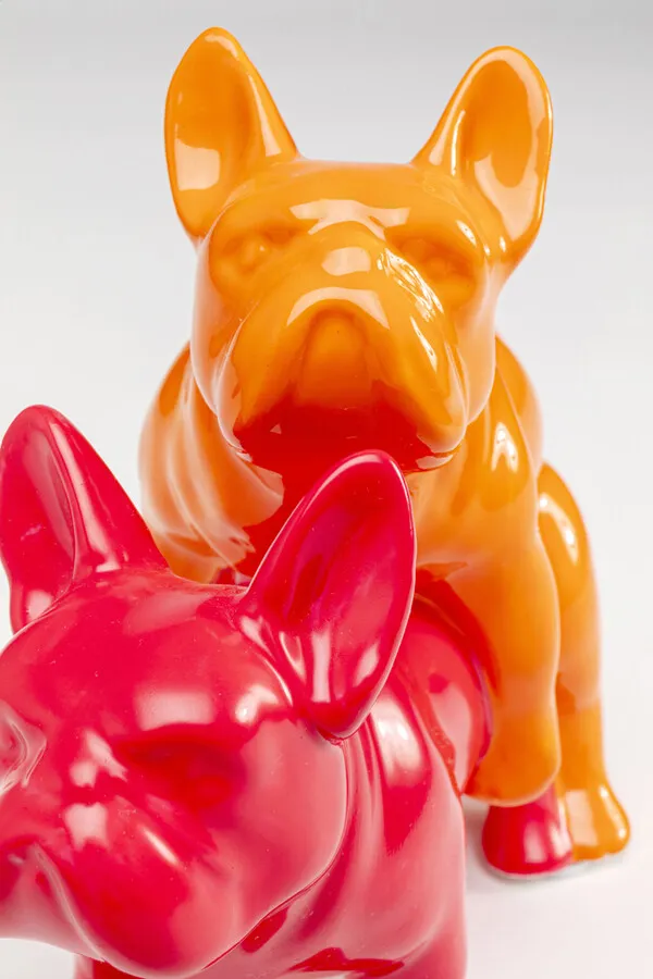 Figurka dekoracyjna LOVE DOGS DUO POP - pomarańczowy/różowy