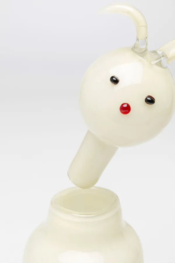 Wazon szklany TOJA FACE 34 cm - żółty