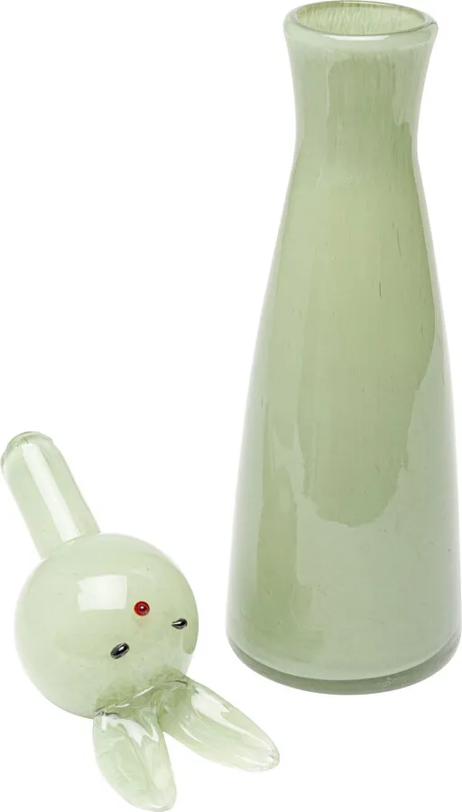 Wazon z korkiem TOJA FACE 41 cm - zielony