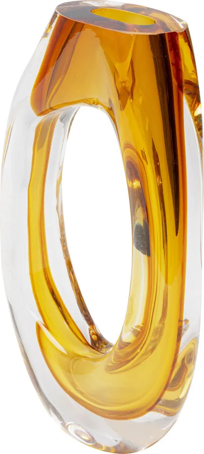 Wazon szklany ANELLO 34 cm - jasny brązowy