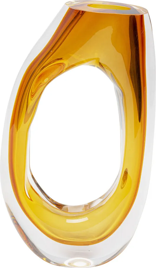 Wazon szklany ANELLO 34 cm - jasny brązowy