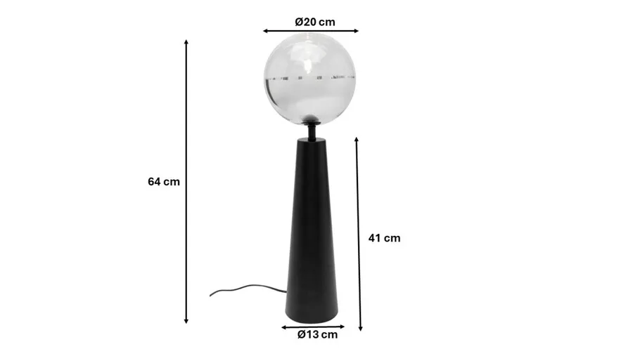 Lampa stołowa DISCO BALL - czarny