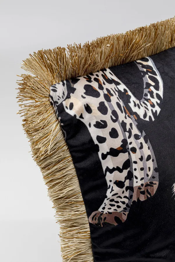 Poduszka dekoracyjna LEOPARD 45x45 - czarny/złoty