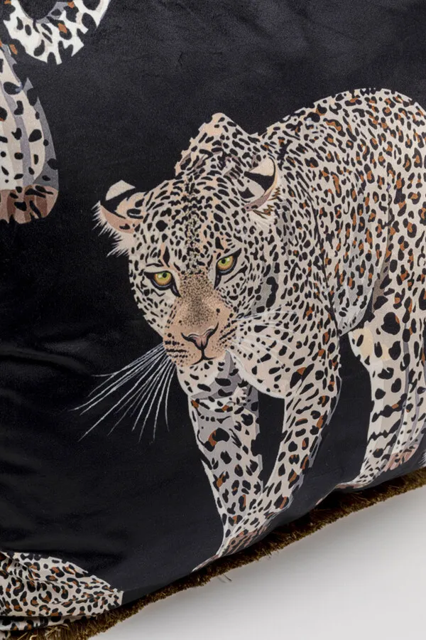 Poduszka dekoracyjna LEOPARD 45x45 - czarny/złoty