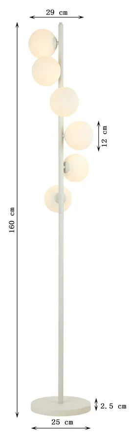Lampa podłogowa SCALA BALLS - szarobeżowy