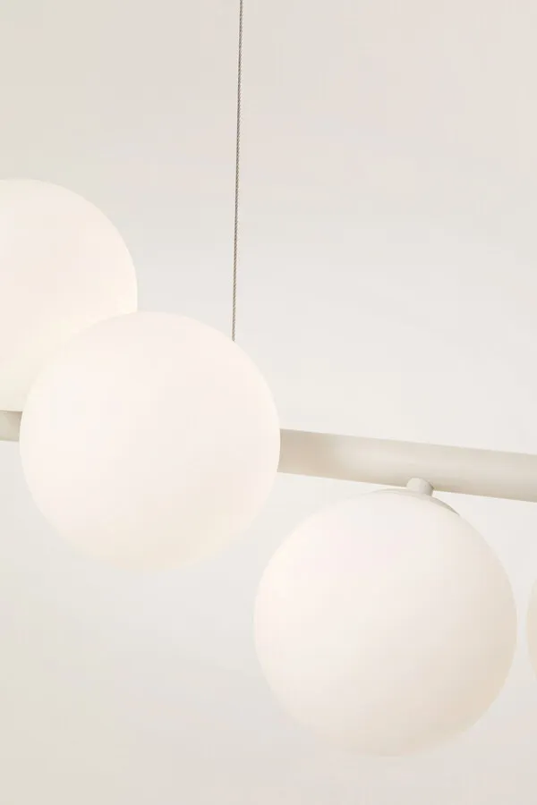 Lampa wisząca SCALA BALLS Milky - szarobeżowy