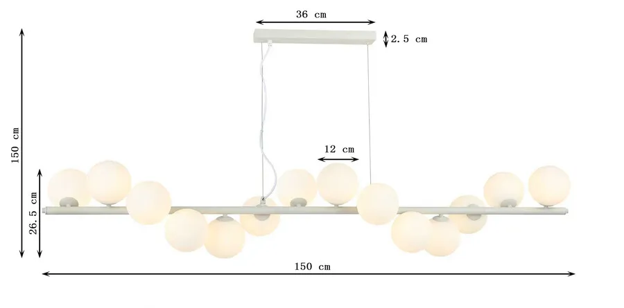 Lampa wisząca SCALA BALLS Milky - szarobeżowy
