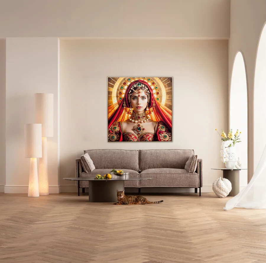 Obraz w ramie SAINT HALO LADY 100x100