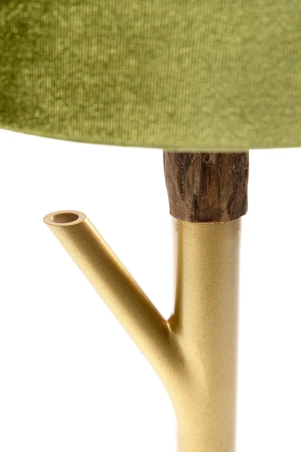 Lampa stołowa TWIG - zielony/złoty