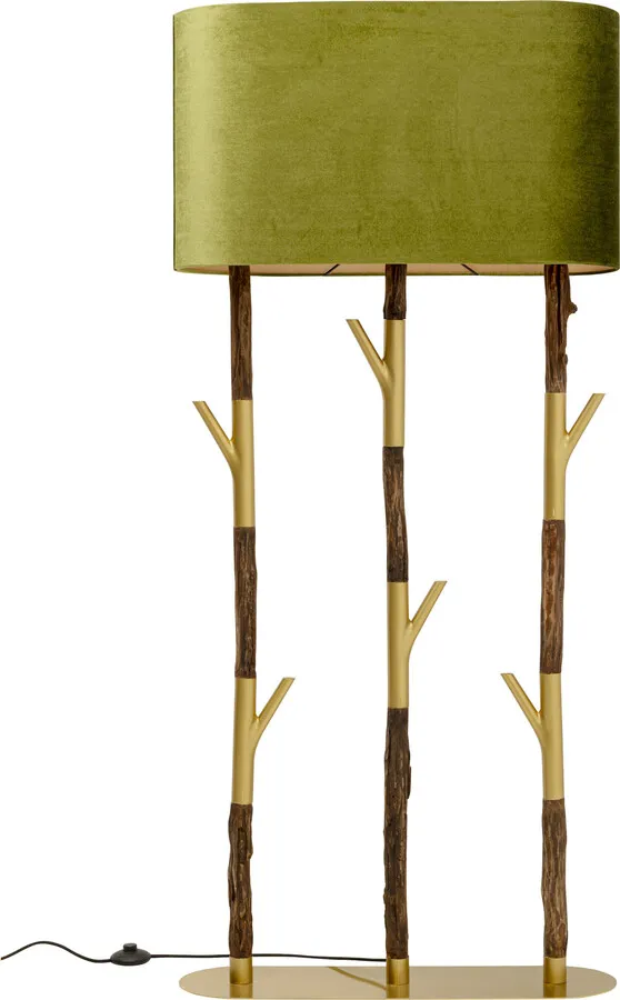 Lampa podłogowa TWIG - zielony/złoty