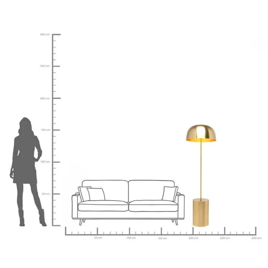 Lampa podłogowa LOUNGY - złoty