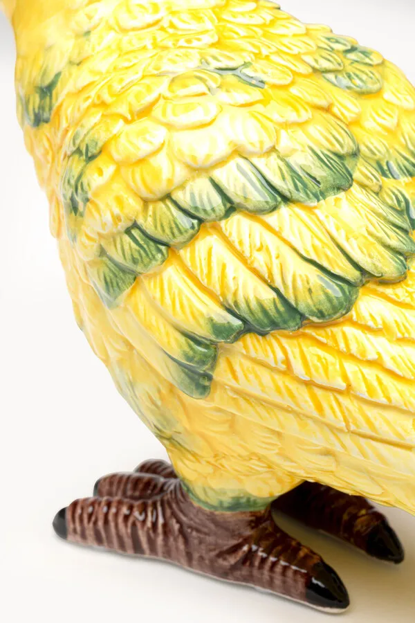 Figurka dekoracyjna PAPAGAYO 19 cm - żółty/zielony