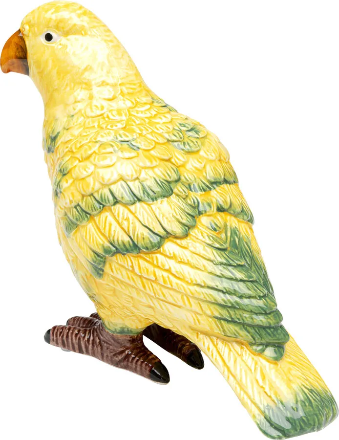 Figurka dekoracyjna PAPAGAYO 19 cm - żółty/zielony