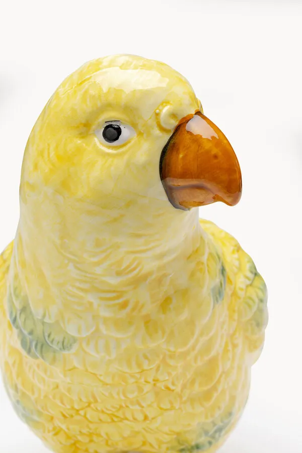 Figurka dekoracyjna PAPAGAYO 19 cm - żółty/zielony