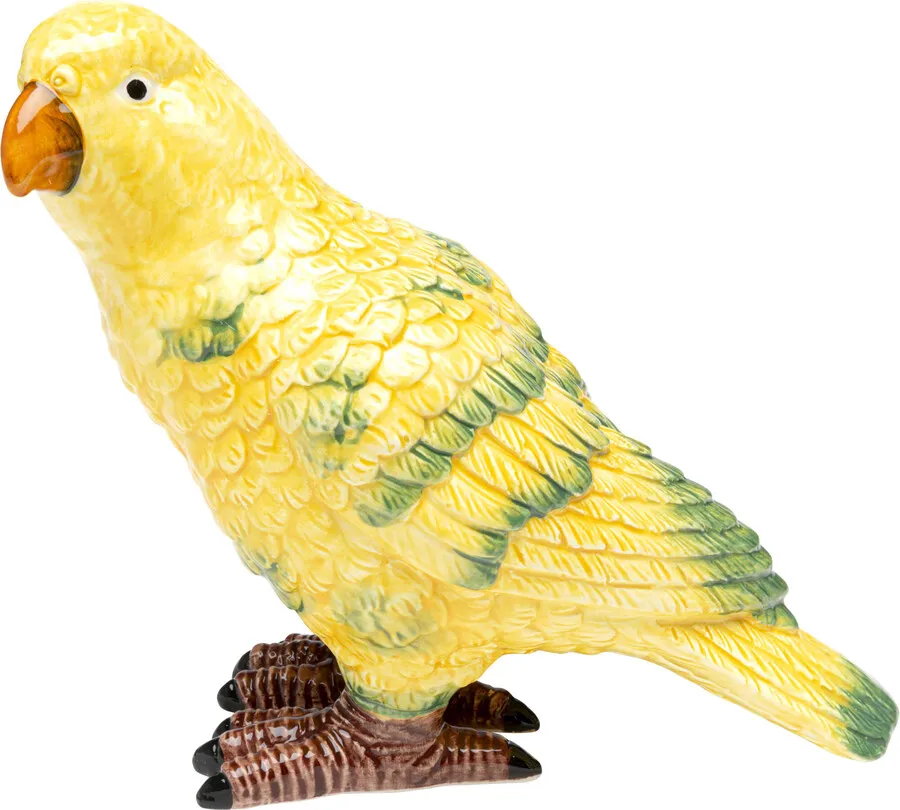 Figurka dekoracyjna PAPAGAYO 19 cm - żółty/zielony