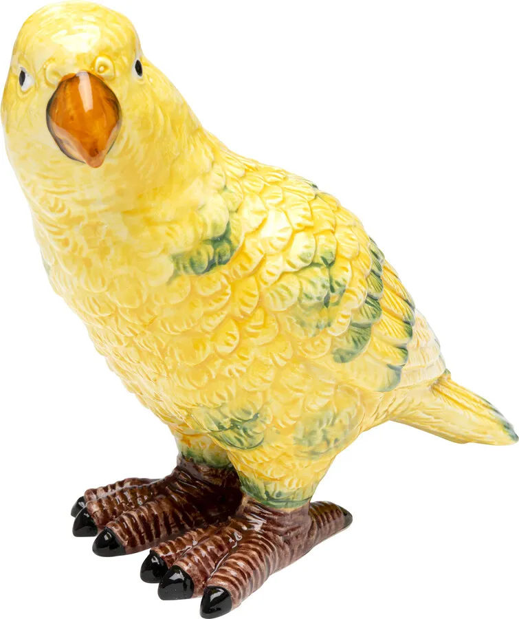 Figurka dekoracyjna PAPAGAYO 19 cm - żółty/zielony