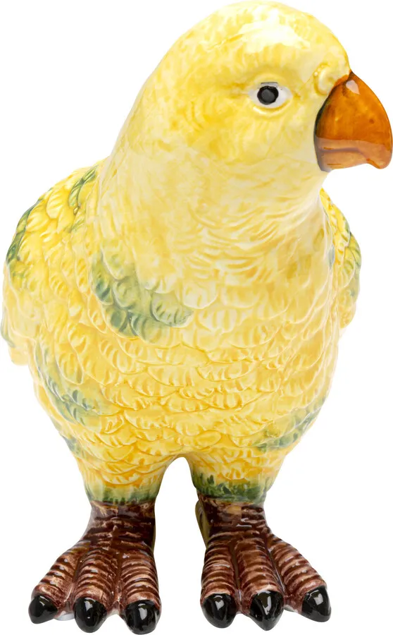 Figurka dekoracyjna PAPAGAYO 19 cm - żółty/zielony