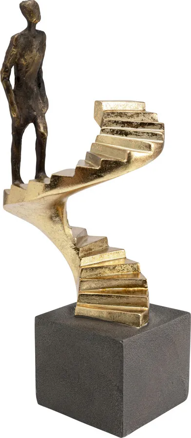 Dekoracja stojąca STAIRWAY ONE 34 cm - czarny/złoty