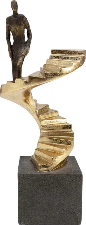 Dekoracja stojąca STAIRWAY ONE 34 cm - czarny/złoty