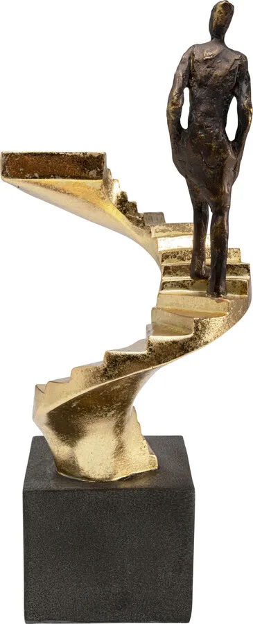 Dekoracja stojąca STAIRWAY ONE 34 cm - czarny/złoty