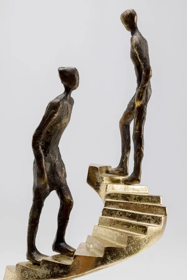 Figurka dekoracyjna STAIRWAY TWO 42 cm - czarny/złoty