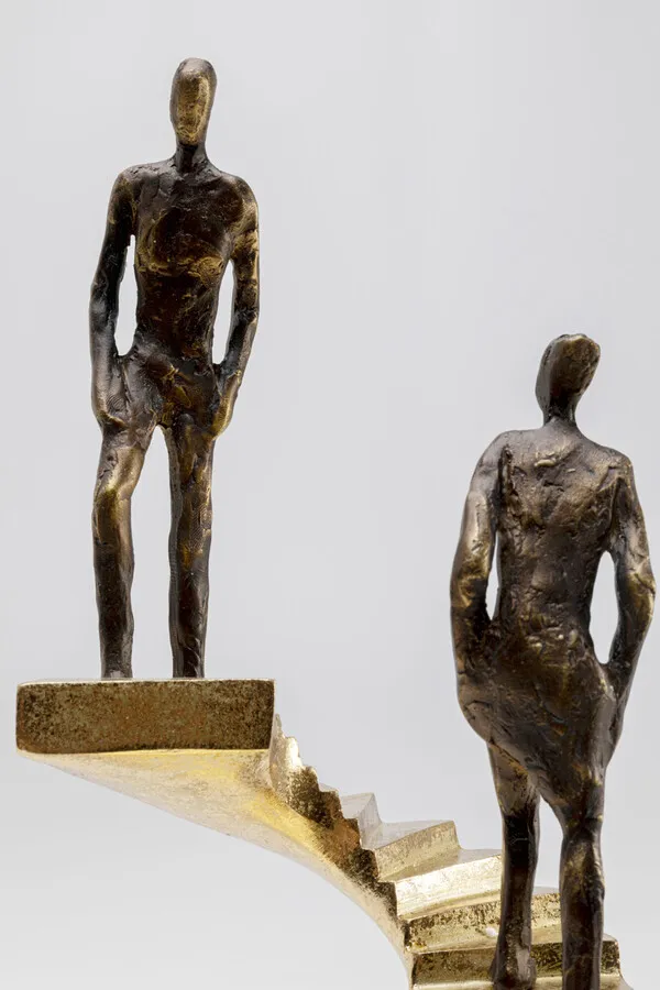 Figurka dekoracyjna STAIRWAY TWO 42 cm - czarny/złoty
