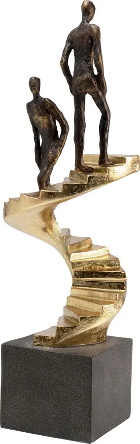 Figurka dekoracyjna STAIRWAY TWO 42 cm - czarny/złoty