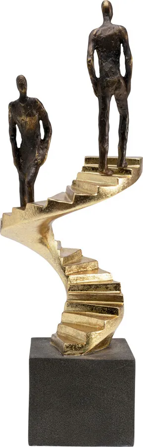 Figurka dekoracyjna STAIRWAY TWO 42 cm - czarny/złoty