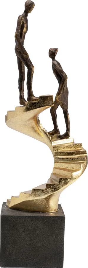 Figurka dekoracyjna STAIRWAY TWO 42 cm - czarny/złoty
