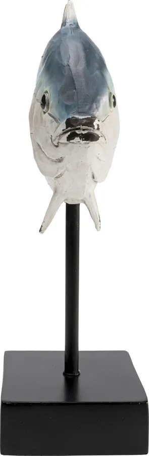 Figurka dekoracyjna FISHY 25 cm - niebieski/biały