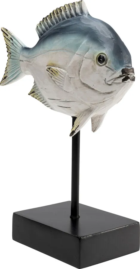 Figurka dekoracyjna FISHY 25 cm - niebieski/biały