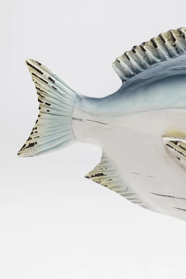 Figurka dekoracyjna FISHY 25 cm - niebieski/biały