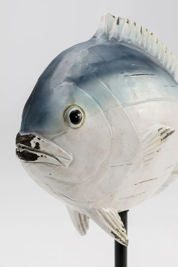 Figurka dekoracyjna FISHY 25 cm - niebieski/biały