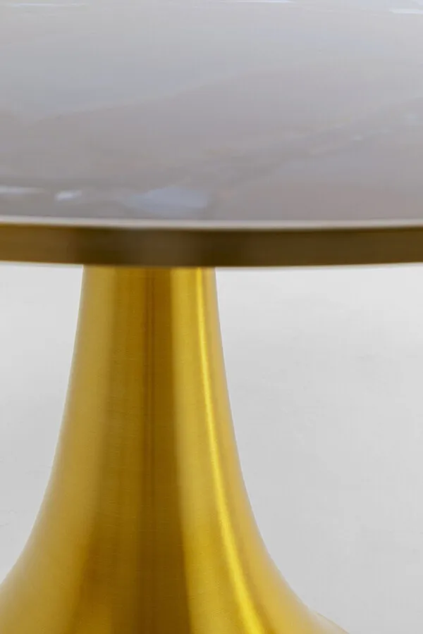 Stół okrągły GRANDE POSSIBILITA Agate 120 cm - wielokolorowy/złoty