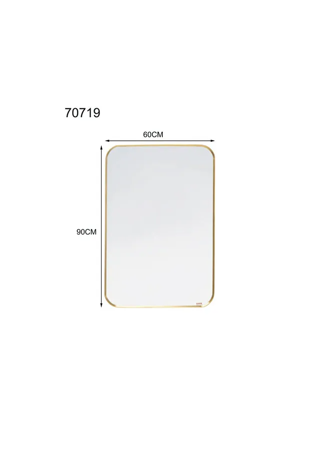 Lustro ścienne SIMPLY BRASS 60x90 - brązowy