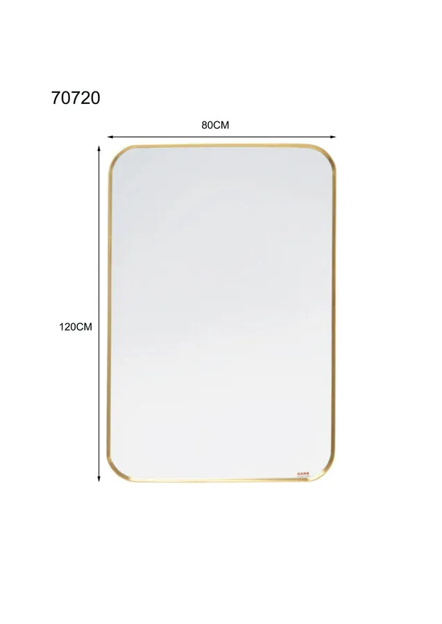 Lustro ścienne SIMPLY BRASS 80x120 - brązowy