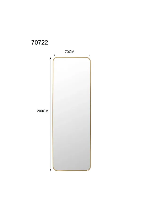 Lustro ścienne SIMPLY BRASS 70x200 - brązowy