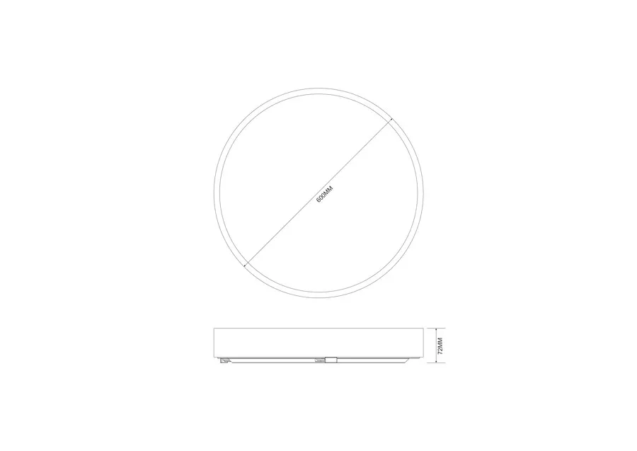 Lampa sufitowa okrągła NADI MS724-R600 - czarny