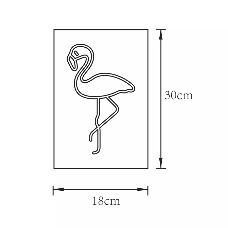 Neon FM-WN33 flamingo led