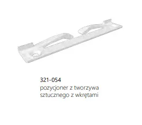 Ares2/Ares3 Pozycjoner samoprzylepny Mitra /  z tworzywa sztucznego z 2 wkrętami