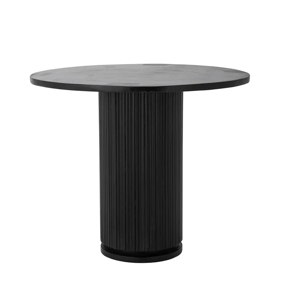 Stół okrągły drewniany PORTO 90 cm - czarny