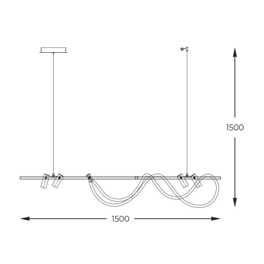 Lampa wisząca BALBO 2200277L - czarny/złoty