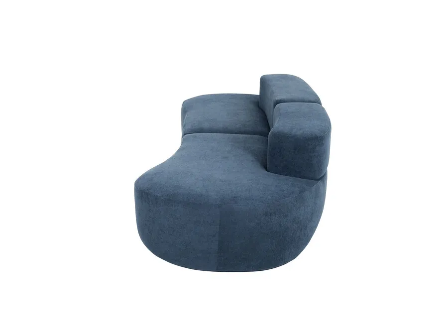 Sofa welurowa NUA N75 - granatowy